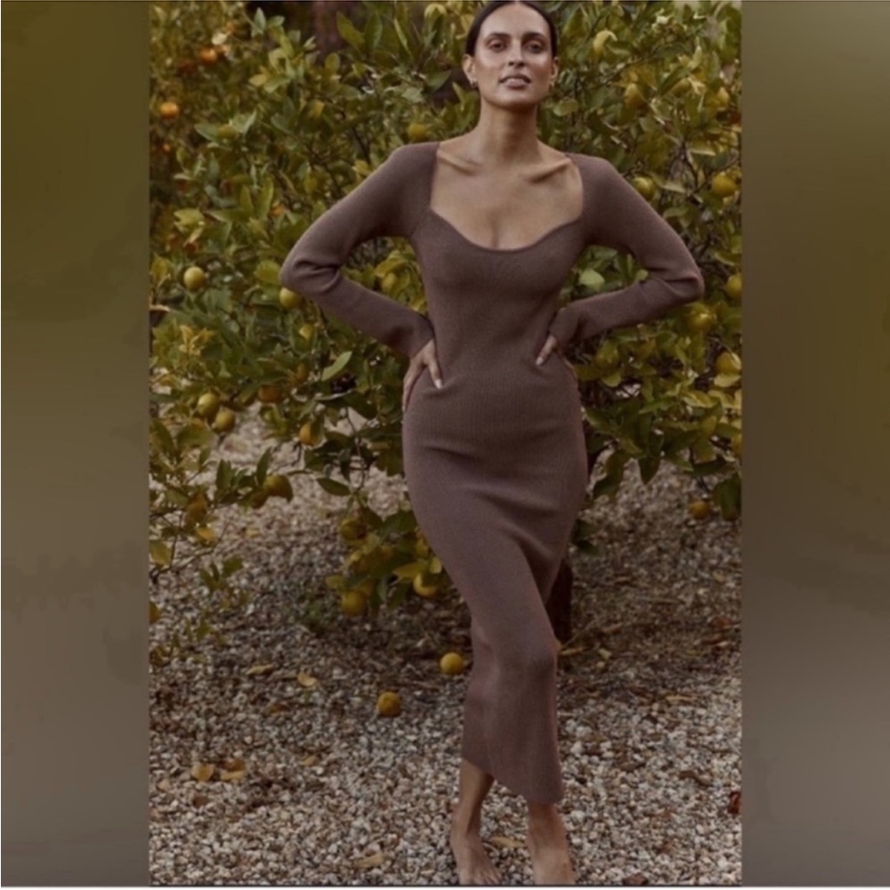 NWT - DISSH BROWN SWEATER DRESS